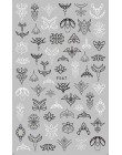 1 sztuk czarny biały 3D naklejki do paznokci suwaki kwiaty Mandala liść geometria klej kalkomanie do paznokci folia projekt Mani