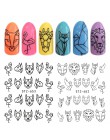 Pełne piękno 1 arkusz paznokci wody naklejki diy czarny abstrakcyjny obraz do paznokci papier artystyczny dekoracja do manicure 