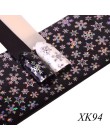 Full Beauty 100x4cm bożonarodzeniowy wzór na naklejka do paznokci 3D Snowflake Star Laser Glitter świąteczne folie do transferu 
