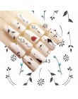 Pełne piękno 1 arkusz paznokci wody naklejki diy czarny abstrakcyjny obraz do paznokci papier artystyczny dekoracja do manicure 