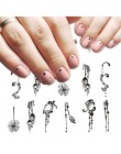 1 sztuk naklejki transferu wody paznokci liniowy kwiat wzór paznokci dekoracje artystyczne suwak do paznokci Manicure Watermark 
