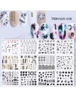 36 sztuk zestaw naklejek do paznokci zmieszany z kwiatowym, geometrycznym wzorem seksowna dziewczyna Nail Art woda kalkomanie tr