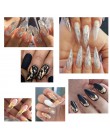 RIKONKA złoty srebrny czerwony Colorul Nail Art folia papierowa nieregularna aluminiowa naklejka do paznokci Manicure brokatowy 