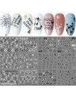 36 sztuk zestaw naklejek do paznokci zmieszany z kwiatowym, geometrycznym wzorem seksowna dziewczyna Nail Art woda kalkomanie tr
