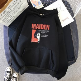 Shellsuning Letter jesień nowa bluza Harajuku 2019 moda damska sweter Streetwear modne dziewczęce fioletowe ponadgabarytowe bluz