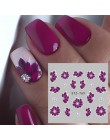 1 arkusz biżuteria kwiat woda naklejka czarna naklejka na wzór paznokci malowanie Wrap folia papierowa końcówka manicure z efekt