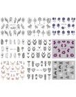 1 arkusz biżuteria kwiat woda naklejka czarna naklejka na wzór paznokci malowanie Wrap folia papierowa końcówka manicure z efekt