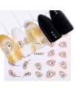 1 arkusze złoty zamek 3d wzory naklejki do paznokci naklejki narzędzia do dekoracji do Manicure DIY tipsy akcesoria mody LAXF602