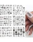 12 sztuk rosyjskie litery naklejki do paznokci naklejki wodne seksowna dziewczyna Transfer suwak Nail Art manicure z efektem tat