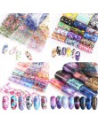 ERUIKA 14 sztuk Charm folie do paznokci holograficzne folie transferowe okłady naklejki naklejki Starry Paper Manicure zestaw do