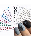 1 sztuk 3D paznokci suwak naklejki z gwiazdkami brokat błyszcząca dekoracja naklejka DIY transferu klej kolorowy lakier do pazno