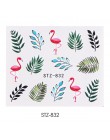 1 sztuk woda paznokci naklejka i naklejki kwiat drzewo liściaste zielony prosty letni suwak do Manicure Nail Art Watermark porad