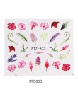 1 sztuk woda paznokci naklejka i naklejki kwiat drzewo liściaste zielony prosty letni suwak do Manicure Nail Art Watermark porad