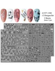 24 sztuk Akwarela Kwiatowy Kwiat Naklejka Nail Naklejka Zestaw Flamingo List Projekt Żel Manicure Decor Wody Suwak folia transfe