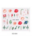 1 sztuk woda paznokci naklejka i naklejki kwiat drzewo liściaste zielony prosty letni suwak do Manicure Nail Art Watermark porad