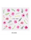 1 sztuk woda paznokci naklejka i naklejki kwiat drzewo liściaste zielony prosty letni suwak do Manicure Nail Art Watermark porad