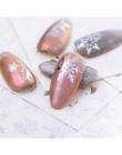 16 sztuk/zestaw zima Xmas naklejki na paznokcie złoto srebro boże narodzenie śnieżynka woda Transfer naklejka suwak Manicure dek