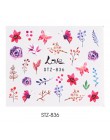 1 sztuk woda paznokci naklejka i naklejki kwiat drzewo liściaste zielony prosty letni suwak do Manicure Nail Art Watermark porad