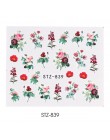 1 sztuk woda paznokci naklejka i naklejki kwiat drzewo liściaste zielony prosty letni suwak do Manicure Nail Art Watermark porad