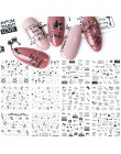 12 sztuk rosyjskie litery naklejki do paznokci naklejki wodne seksowna dziewczyna Transfer suwak Nail Art manicure z efektem tat