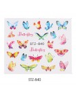 1 sztuk woda paznokci naklejka i naklejki kwiat drzewo liściaste zielony prosty letni suwak do Manicure Nail Art Watermark porad