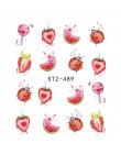 1 sztuk truskawkowe letnie owoce picie naklejki na paznokcie Manicure Nail artystyczny design woda Transfer Watermark Beauty kal