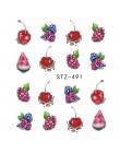 1 sztuk truskawkowe letnie owoce picie naklejki na paznokcie Manicure Nail artystyczny design woda Transfer Watermark Beauty kal