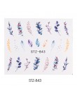 1 sztuk woda paznokci naklejka i naklejki kwiat drzewo liściaste zielony prosty letni suwak do Manicure Nail Art Watermark porad