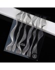 Monja do paznokci naklejka artystyczna Laser złoty metal pasek fala linia taśmy samoprzylepne folie transferowe 3D DIY naklejka 