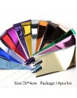 ERUIKA 14 sztuk Charm folie do paznokci holograficzne folie transferowe okłady naklejki naklejki Starry Paper Manicure zestaw do