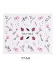 1 sztuk woda paznokci naklejka i naklejki kwiat drzewo liściaste zielony prosty letni suwak do Manicure Nail Art Watermark porad
