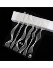 Monja do paznokci naklejka artystyczna Laser złoty metal pasek fala linia taśmy samoprzylepne folie transferowe 3D DIY naklejka 