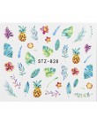 1 sztuk woda paznokci naklejka i naklejki kwiat drzewo liściaste zielony prosty lato DIY suwak do Manicure Nail Art Watermark Ma