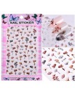 1 arkusz tłoczone 3D naklejki do paznokci kwitnący kwiat 3D naklejki do paznokci naklejki samoprzylepne Manicure dekoracja do ar