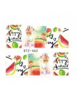 1 sztuk truskawkowe letnie owoce picie naklejki na paznokcie Manicure Nail artystyczny design woda Transfer Watermark Beauty kal