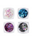 RIKONKA złoty srebrny czerwony Colorul Nail Art folia papierowa nieregularna aluminiowa naklejka do paznokci Manicure brokatowy 