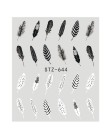 1 sztuk naklejki transferu wody paznokci liniowy kwiat wzór paznokci dekoracje artystyczne suwak do paznokci Manicure Watermark 