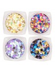 RIKONKA złoty srebrny czerwony Colorul Nail Art folia papierowa nieregularna aluminiowa naklejka do paznokci Manicure brokatowy 
