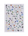 1 sztuk woda paznokci naklejka i naklejki kwiat drzewo liściaste zielony prosty lato DIY suwak do Manicure Nail Art Watermark Ma