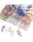 ERUIKA 14 sztuk Charm folie do paznokci holograficzne folie transferowe okłady naklejki naklejki Starry Paper Manicure zestaw do