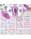 12 sztuk rosyjskie litery naklejki do paznokci naklejki wodne seksowna dziewczyna Transfer suwak Nail Art manicure z efektem tat