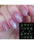 1 arkusze Hot Butterfly Bow wzory świecący gwóźdź Art Shinning Glitter Nail Art naklejki dekoracje Manicure narzędzia do tipsów 