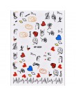 1 sztuk woda paznokci naklejka i naklejki kwiat drzewo liściaste zielony prosty lato DIY suwak do Manicure Nail Art Watermark Ma