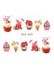 1 sztuk truskawkowe letnie owoce picie naklejki na paznokcie Manicure Nail artystyczny design woda Transfer Watermark Beauty kal
