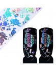 10 rolek/pudełko holograficzne folie do paznokci paznokci okłady wielu wzór kolorowe naklejki transferu naklejki porady ozdoby d