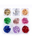 RIKONKA złoty srebrny czerwony Colorul Nail Art folia papierowa nieregularna aluminiowa naklejka do paznokci Manicure brokatowy 