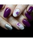 1 arkusze Hot Butterfly Bow wzory świecący gwóźdź Art Shinning Glitter Nail Art naklejki dekoracje Manicure narzędzia do tipsów 