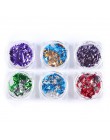 RIKONKA złoty srebrny czerwony Colorul Nail Art folia papierowa nieregularna aluminiowa naklejka do paznokci Manicure brokatowy 