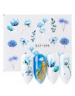 1 sztuk naklejki transferu wody paznokci liniowy kwiat wzór paznokci dekoracje artystyczne suwak do paznokci Manicure Watermark 