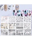 12 sztuk rosyjskie litery naklejki do paznokci naklejki wodne seksowna dziewczyna Transfer suwak Nail Art manicure z efektem tat